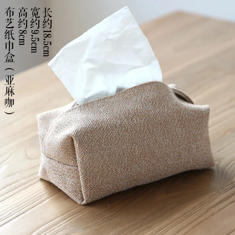 Творческий Руководство китайский деревенский стиль Сумочка для салфеток tissue box Хлопок и лен ткань автомобиля гостиная лоток коробка для хранения