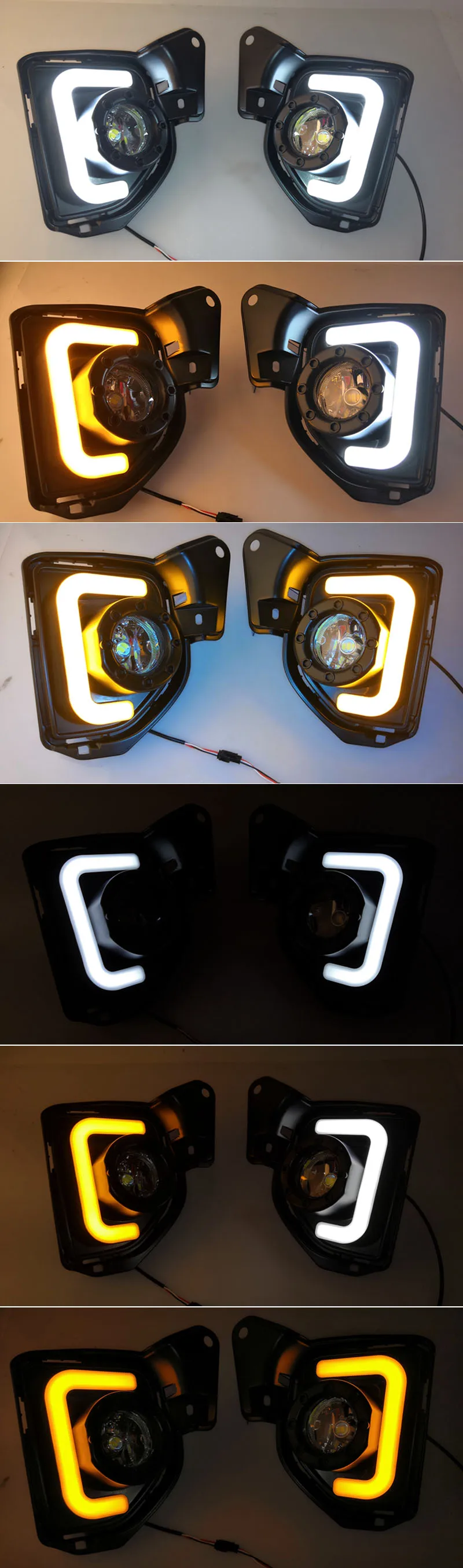 SNCN 2 шт. светодиодный светильник дневного света для Toyota Hiace- автомобильные аксессуары Водонепроницаемый ABS 12 В DRL светодиодный противотуманный фонарь украшение