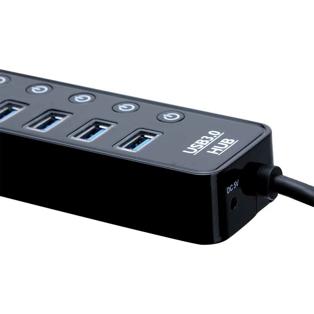 CARPRIE, горячая распродажа, многопортовый USB удлинитель, 7 портов, USB 3,0, супер скоростные порты, концентратор 5 Гбит/с переключателем ВКЛ/ВЫКЛ для планшета