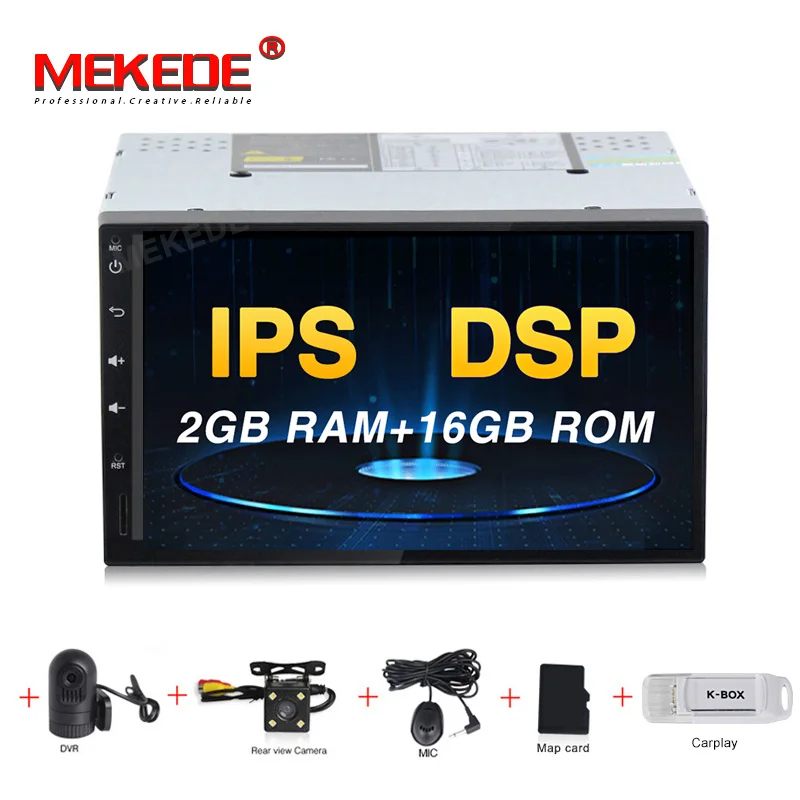 MEKEDE PX30 " 2Din 9,0 автомобильный dvd-плеер для Nissan Volkswagen TOYOTA Honda KIA hyundai Lada Renault mazda универсальный автомобильный Радио gps - Цвет: 16G Cam DVR carplay