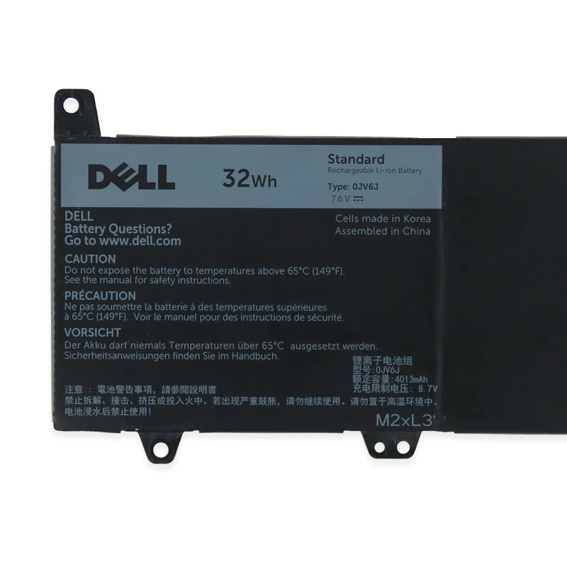 Оригинальный аккумулятор для ноутбука Dell Inspiron 11 3000 3162 3164 3168 P24T Series Tablet 0JV6J 7 6 V