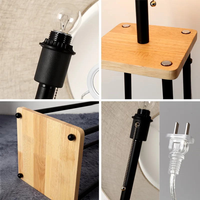 Artpad, американский стиль, деревянный торшер, тканевый абажур, E27, светодиодный напольный светильник для гостиной, кабинета, спальни, светильник, EU/US Plug in
