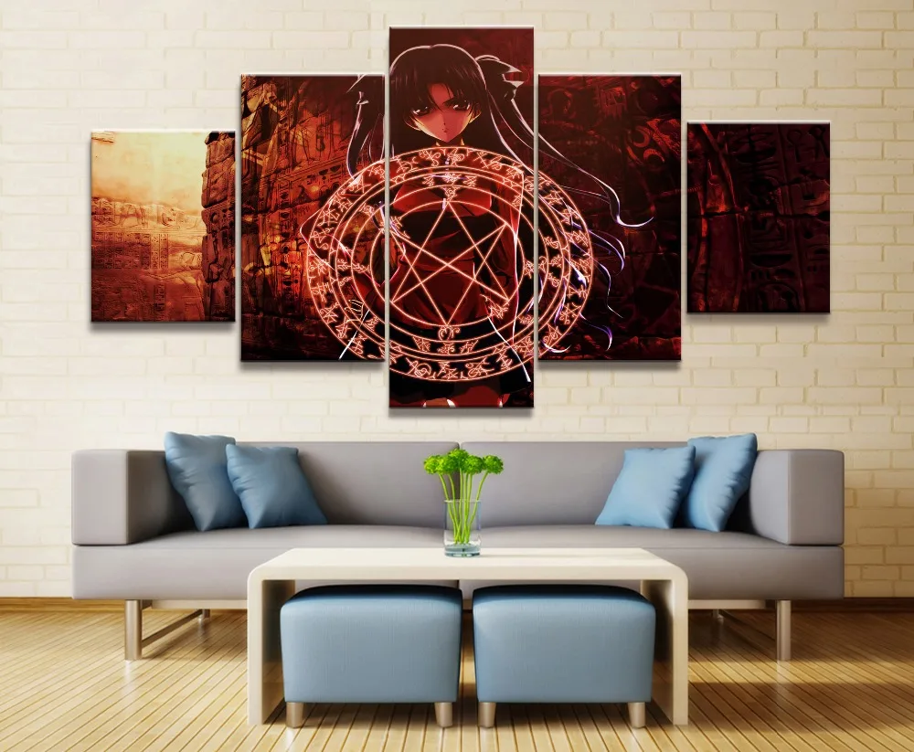 

Fate Stay Night Anime Canvas Wall Art Home Picture 5 Pieces Paintings Home Canvas Wall Art Modern Decor Home Decor Living Room