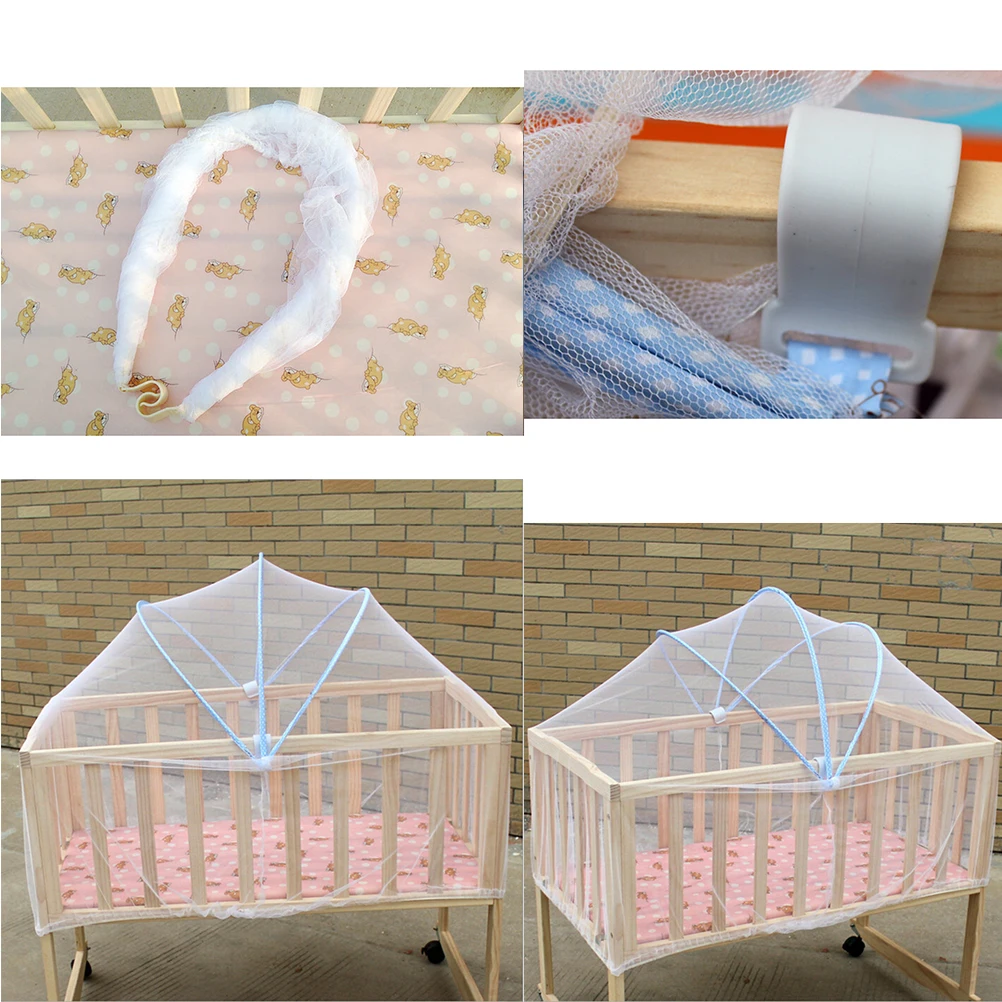 Горячая Летняя портативная детская многофункциональная кроватка москитная сетка колыбель кровать навес сетка легкая установка защита от