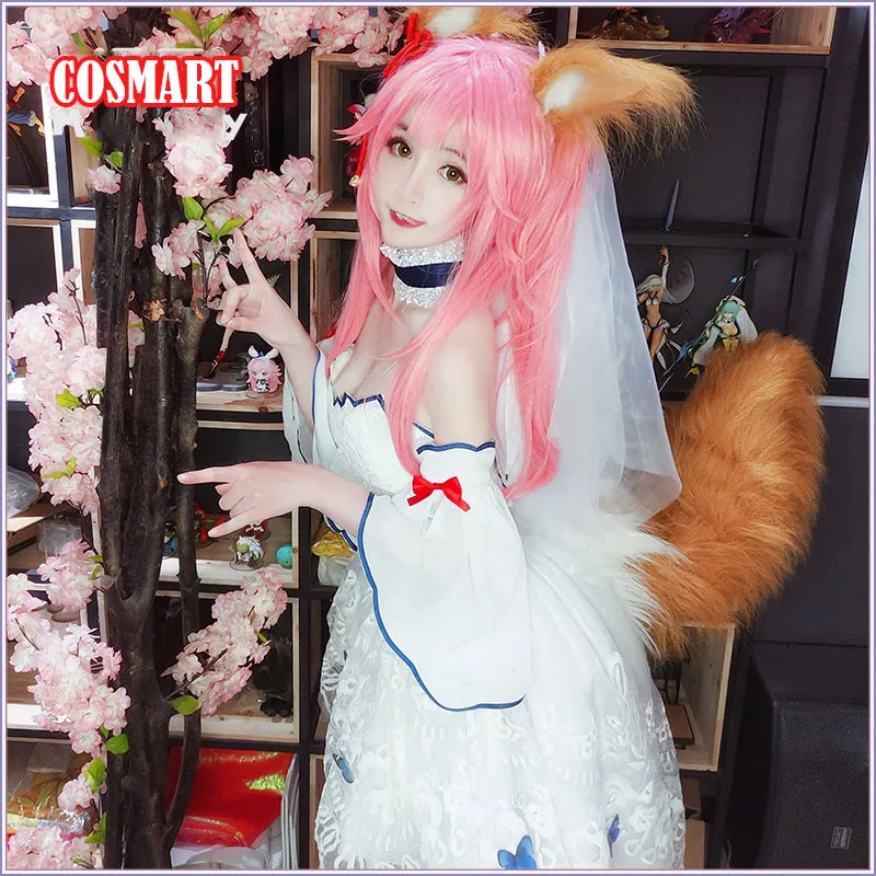 FGO Fate Grand Order Extra CCC Caster tammo no Mae косплей костюм свадебное платье Полный комплект с
