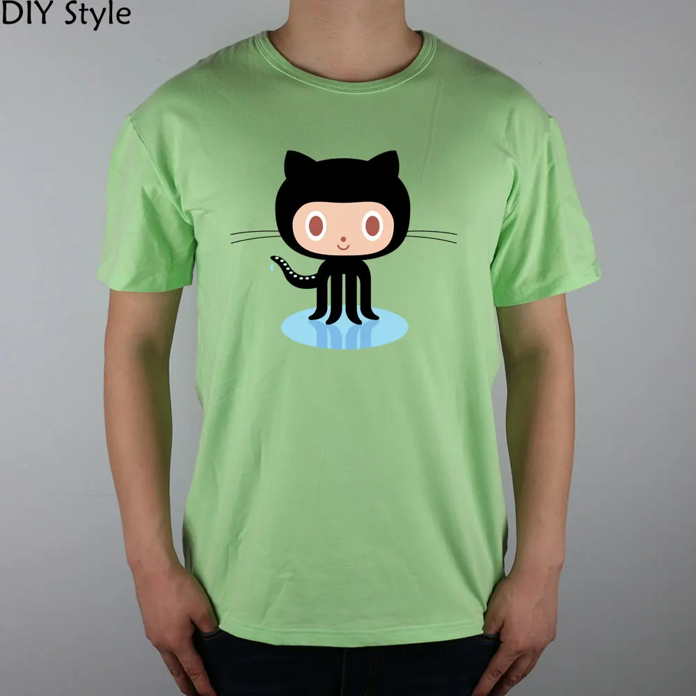 GitHub PEO футболка octocat Топ лайкра хлопок мужская Новинка|men t shirt|t shirtt shirt men |