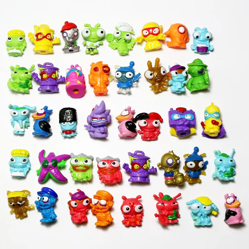 20 шт. суперzings Zomlings аниме мусор Куклы Фигурки 3 см резиновая модель игрушки дети