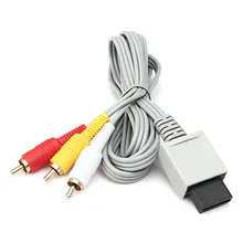 Hot Sale 1.8m 6FT Audio Video AV /TV Composite RCA Cable Cord For Nintendo For Wii Game Console