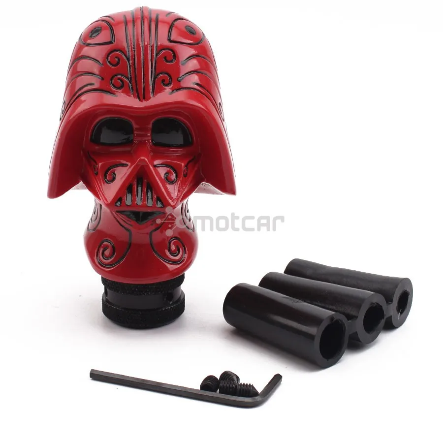 Universal Fit Stick Lever Knob Manual Automatic Red Darth Vader Vehicle Car Gear Shift Knob Shifter Lever