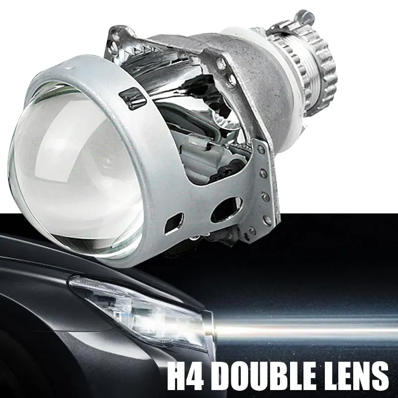 

Vehemo HD with Retainer Projector Lens HID Lens Automobile Universal Headlight Kit Hi/Lo Projector Lens H4 Retrofit