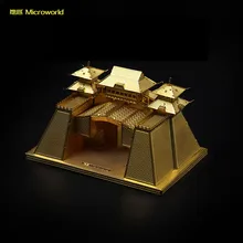 MICROWORLD Yangzhou City Gate 3D головоломка металлическая Сборная модель для взрослых коллекционные вещи Обучающие образовательные собранные игрушки