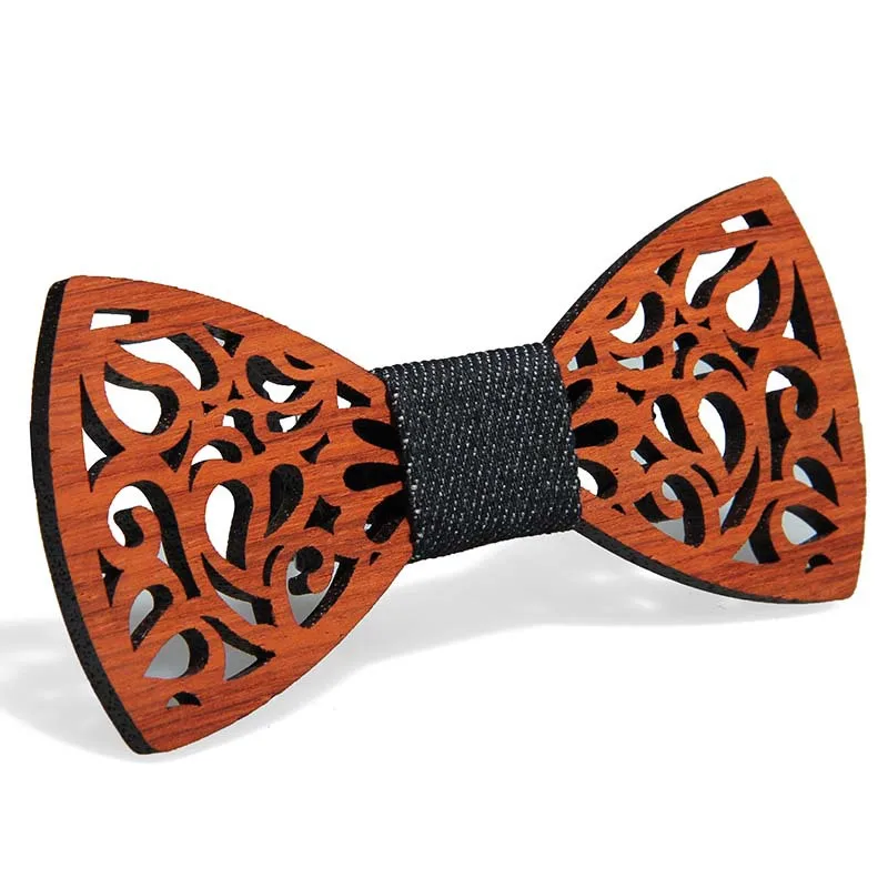 YISHLINE новый деревянный галстук-бабочка Пейсли галстук мужской клетчатая галстук-бабочка деревянный полый резной вырезанный цветочный