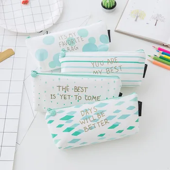 

Free ship!1lot=8pc!Cute green word wish canvas pencil Cosmetic storage bag / creative Bird pen bag/ stationery bag