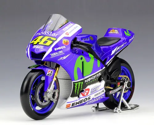 1:18 YAMAHA No.46 Motorcycle Model Valentino ROSSI Moto GP YZR M1 Diecast Moto Kids Toys Collection Gifts