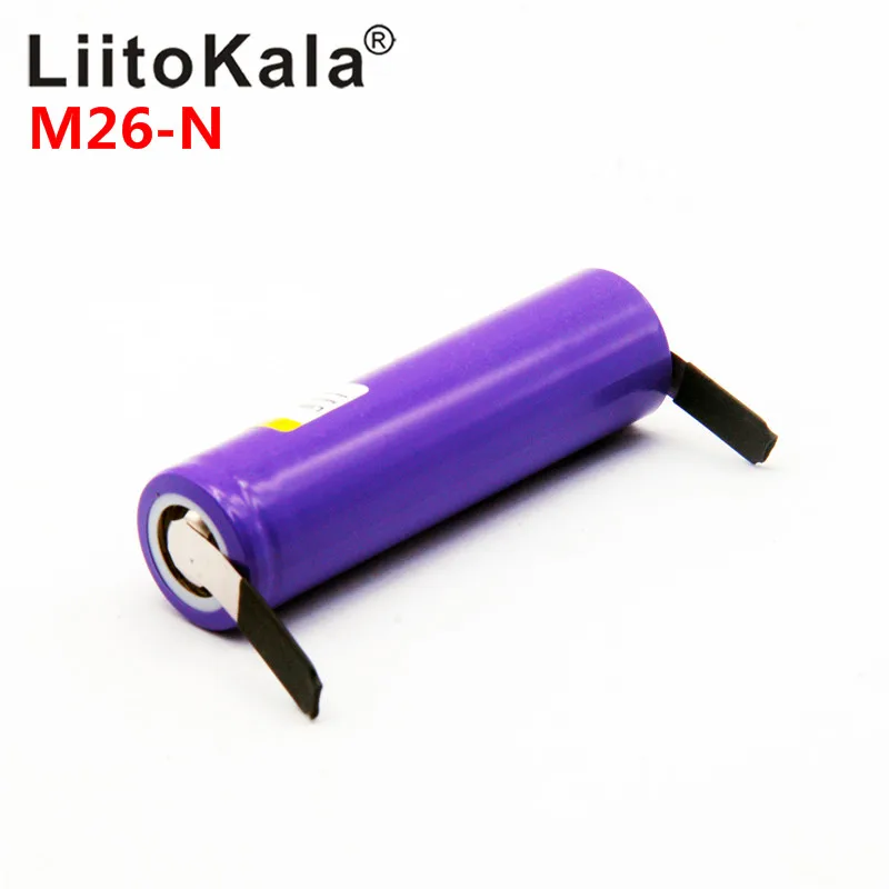 Новинка LiitoKala M26 18650 2600mah 10A 2500 литий-ионная аккумуляторная батарея безопасная батарея для ecig/скутера M26-N