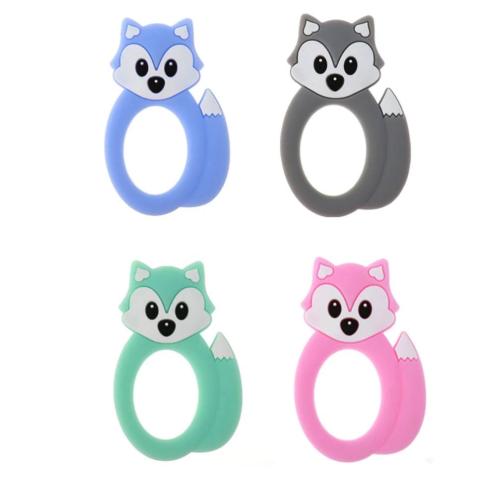 Woel Well 1 шт. Прорезыватели для зубов мультфильм белка кролик динозавр силиконовая