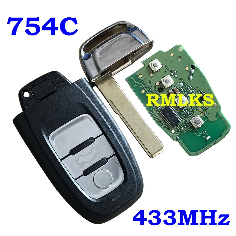 3 кнопки дистанционного ключа 315 МГц 433 868 для Audi A4L Q5 8T0 959 754 C 8K0959754C пульт