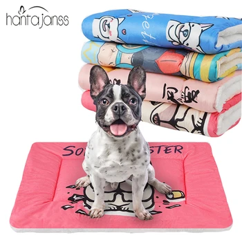

Pet Bed for Dog Waterproof Dog Blanket Soft Fleece Bulldog Mat Print Pattern Lounger for Cats Bed Pet Dog Cushions Cat Warm Beds
