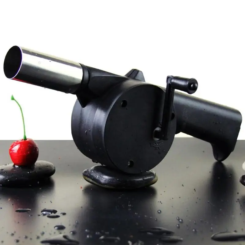 

Outdoor Manual Barbecue Blower Kitchen Fan Air Grill Blowers S for BBQ Picnic Camping Hand Crank Powered Air Blowers Hand Barbec