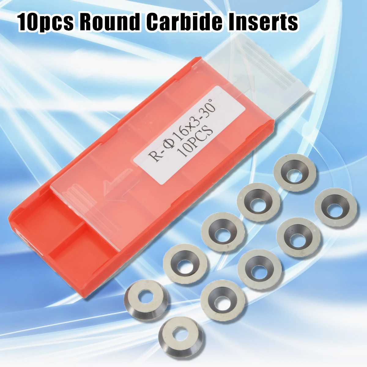 

10pcs 16mm Diameter Round Carbide Inserts Cutter for Wood Turning Tools Woodworking Tool