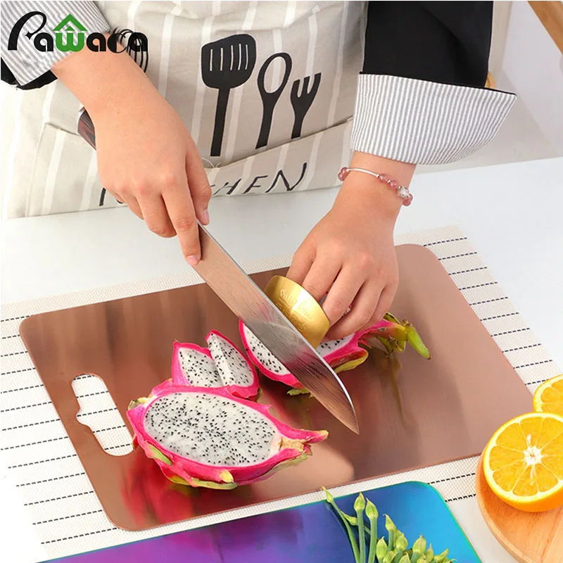 

304 Stainless Steel Kitchen Tools Cutting Board Anti Bacterium Chopping Board Fit Vegetables Breads Meats Kitchen Stuff