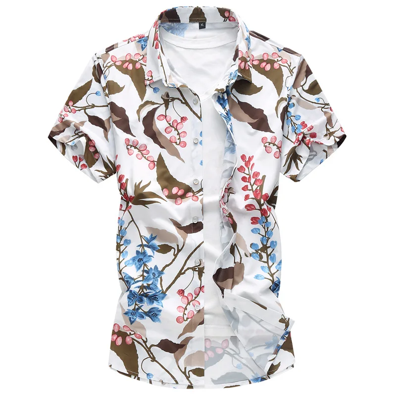 Summer New Style Shirt Mens Casual Short Sleeves Shirts Men High 