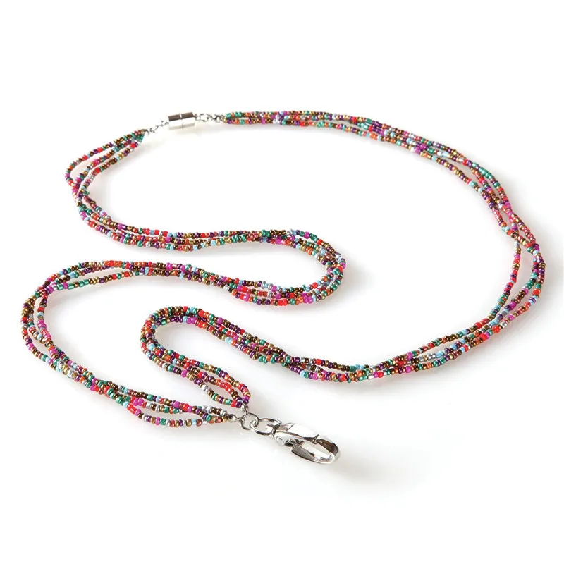 Женская мода ремешок ожерелье Eegant Seaglass ID ожерелье держатель ювелирные изделия