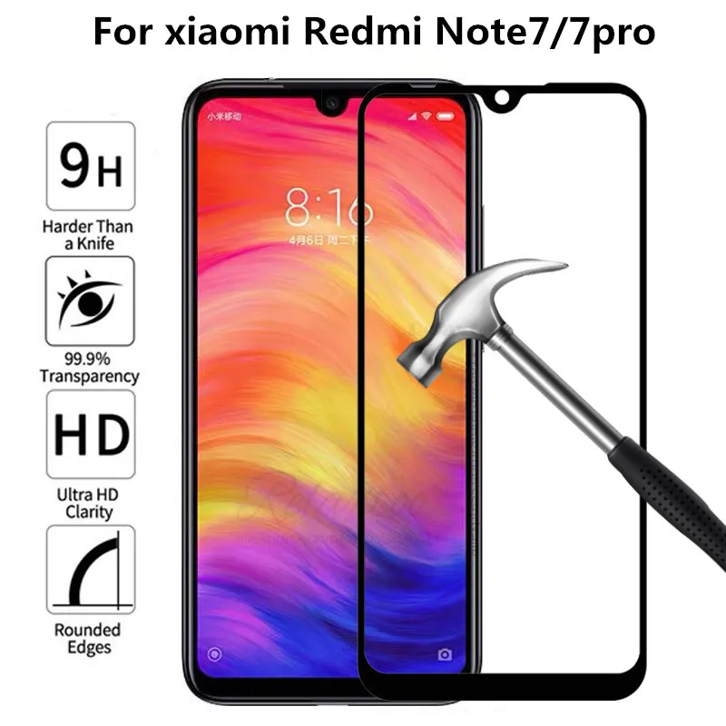 

New 3D For Xiaomi redmi note 7 Full cover Tempered Glasss screen protector For Xiaomi Redmi note7pro protective Film Front glass