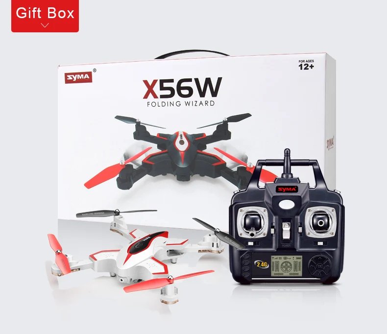 

SYMA official X56W Radio-controlled drone folding Quadrocopter with Wi-Fi Real-time camera sharing flashing light helicopter dro