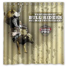 Высокое качество 180*180 см Professional bull Riders современный Стиль Водонепроницаемый Ткань Ванная комната Душ Шторы с Крючки