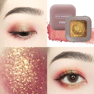 07 novo Shimmer Свободные Тени для век Пудра Макияж Пигмент Водонепроницаемый Блеск Тени для век 3D телесный металлик глаза Пудра Косметика - Цвет: 07