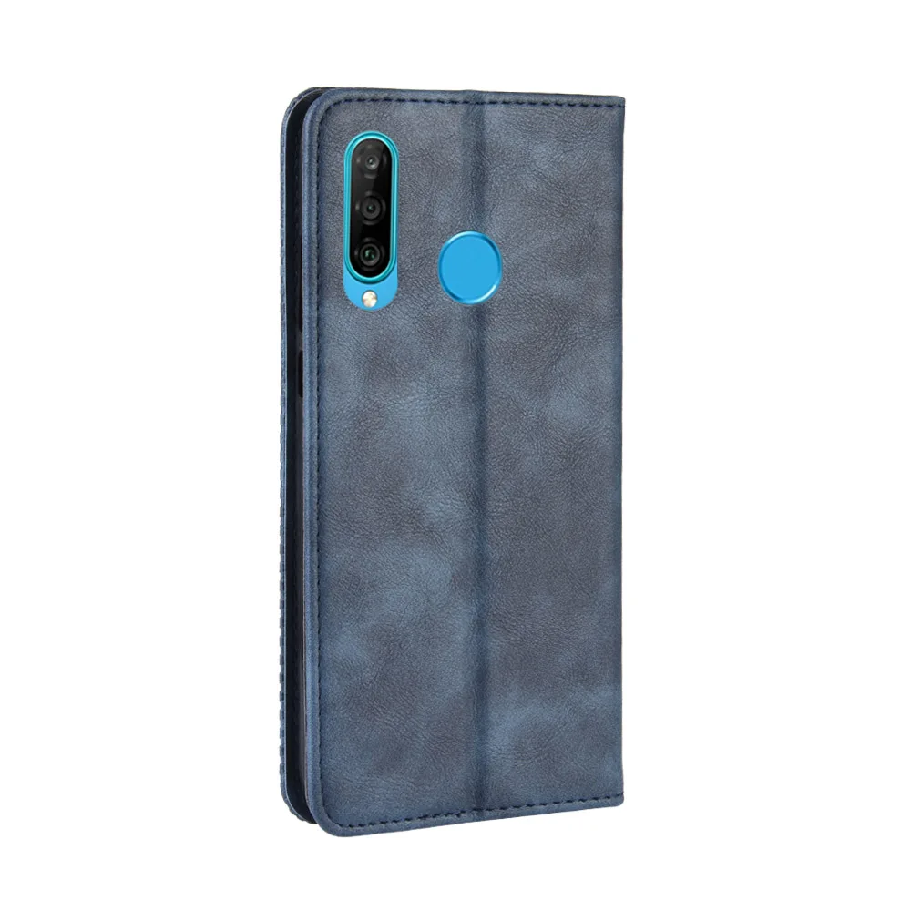 huawei snorkeling case Sang Trọng Retro Da Slim Flip Cover Huawei P30 Lite Ốp Lưng MAR-LX1M MAR-LX2J Ví Thẻ Đứng Từ Quyển Sách Bao Da Ốp Lưng Điện Thoại huawei phone cover