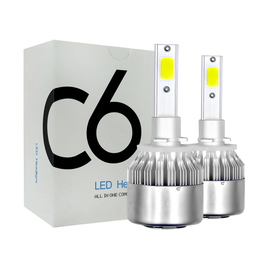 

H4 LED H7 H11 H1 H3 9004 9005 9006 880 H27 Auto Car Headlight 72W High Low Beam Light Automobiles Lamp white 6000K Bulb C6