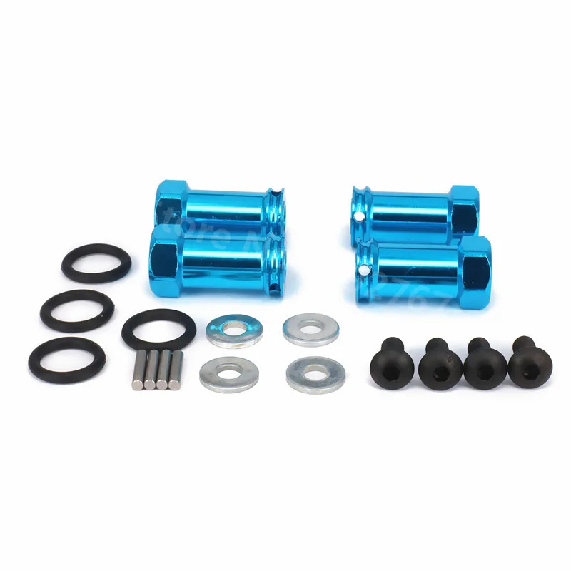 4 Pieces Aluminum Alloy Upgrade RC Car Parts Wheel Extension Adapter