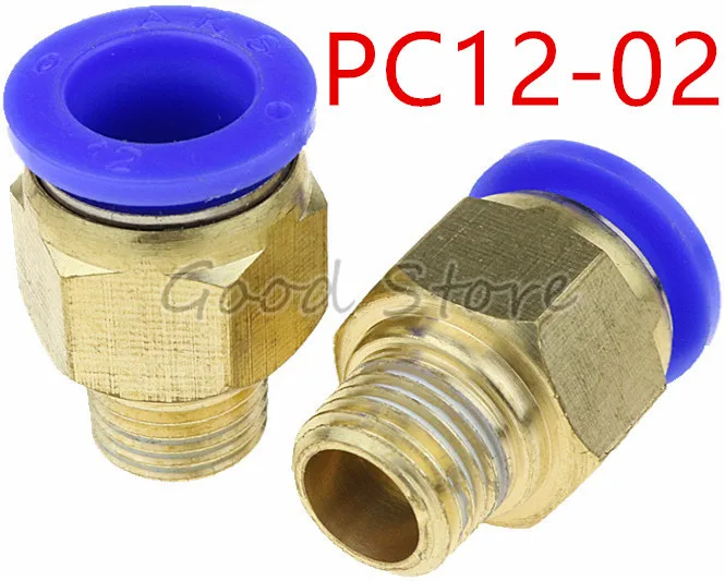 uxcell 20mm Male Thread 12mm Push in Joint Air Pneumatic Connector Quick Fitting 