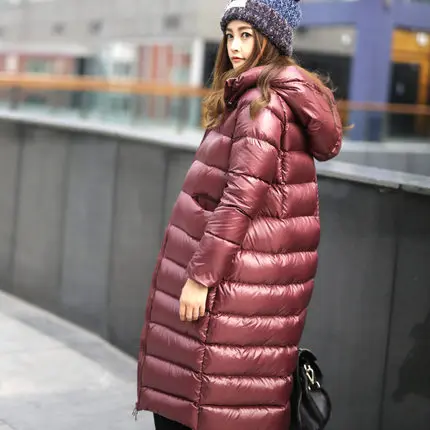 

AYUNSUE parkas mujer invierno 2019 New Warm thincking Long Lightweight Duck Down For Women Hooded Jackets Female Overcoat LX1011