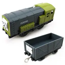 T0204 Electric Thomas and friend Dodge with a Carriage random Trackmaster engine Motorized train Chinldren child