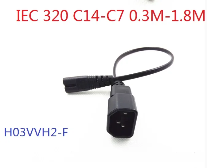 WESAPPA IEC320 C7 3 контактный разъем для C14 Кабель-адаптер для UPS/PDU Extension Мощность шнур