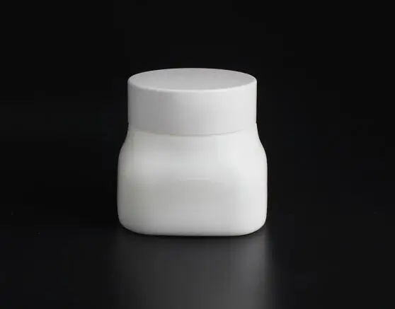 

100pcs 50g white glass cream jar with white lid, glass empty 50g cosmetic jar for mask or eye cream