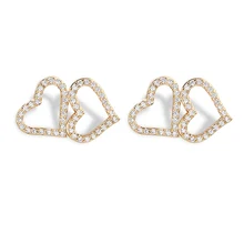 2018 Elegant Jewelry Exquisite 925 Sterling Silver Stud Earrings Modern Sweet Love Heart Ear Stud Earrings For Women Bijoux Gift