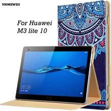 M3 Caja de La tableta De Huawei MediaPad 10 Lite Ultra Delgada Inteligente Casos de la cubierta Para Media pad M3 Lite 10.1 BAH-W09 BAH-AL00 + Películas