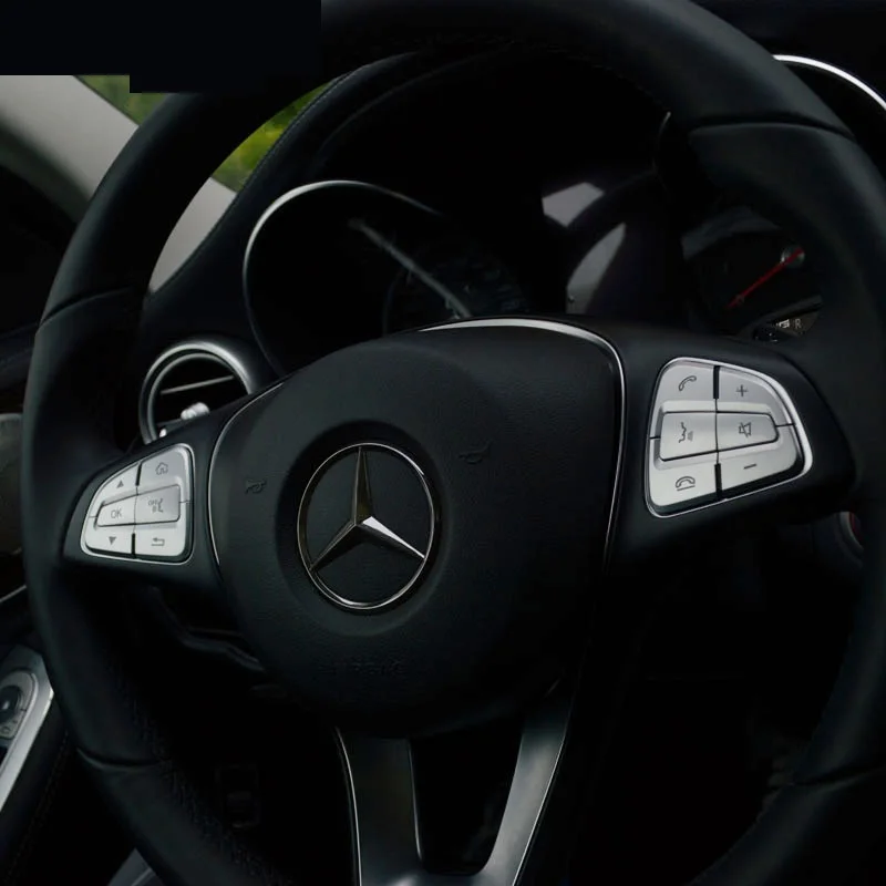 Angelguoguo украшение кнопки рулевого колеса автомобиля для Mercedes Benz A/B/C/E/S/GLC/CLA/CLS/GLE/GLS/GLK