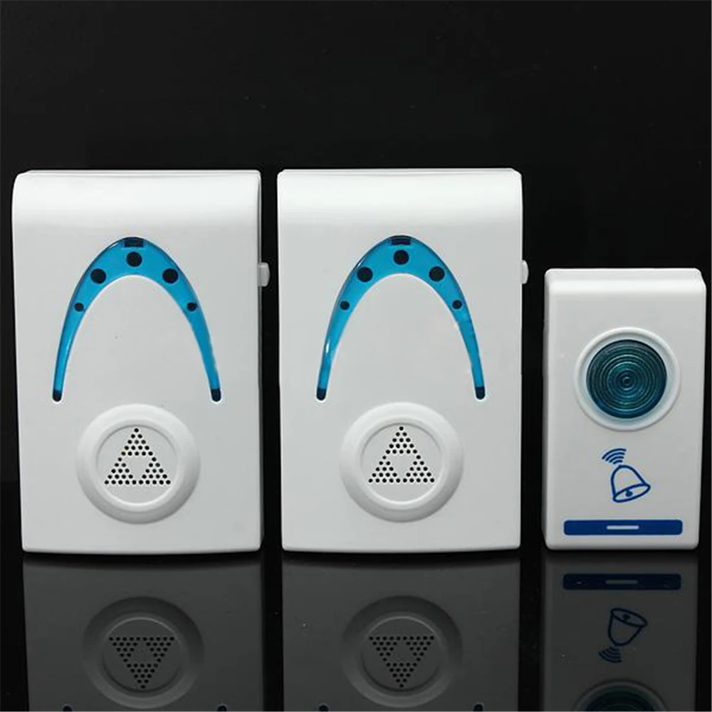 2Pcs Wireless Doorbell 36 Songs Musical Tunes Receiver Doorbell 100M Remote Control Smart Home