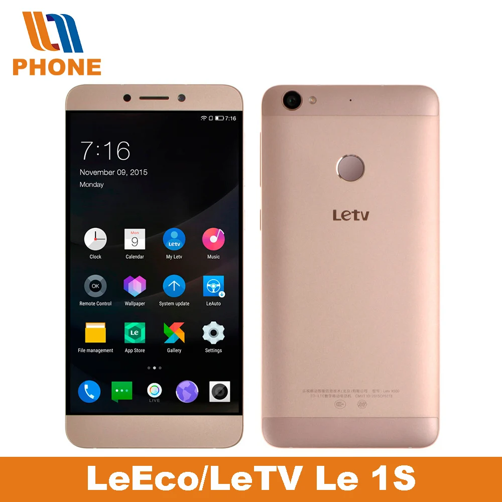 Original LeTV 1S Letv x500 X501 5.5" 4G LTE Dual SIM Smart Phone MTK Helio X10 Octa Core 1920x1080 FingerPrint Touch ID