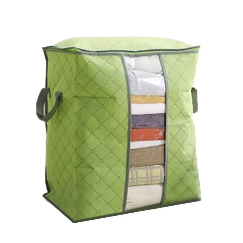45*50*30 см Нетканая ткань складная сумка для хранения сумки чехол коробка для одежды ковер подушка шкаф для одеял хранение Домашний Органайзер - Цвет: green 45 x50x30cm