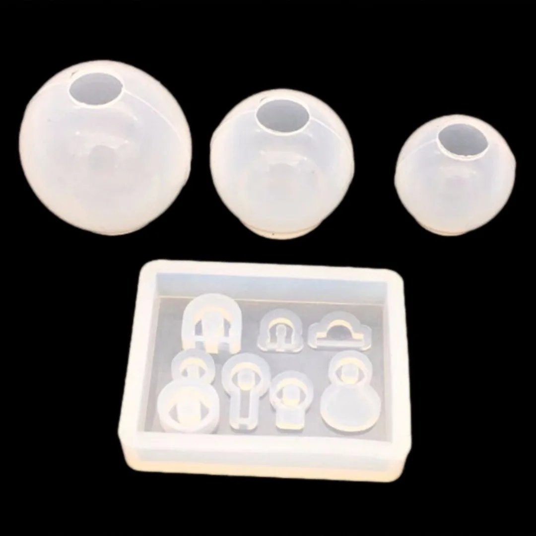 Spheric Jewelry Pendant Silicone Mold Ball Shaped Crystal Molds Fondant Baking Mould DIY Cake Decorating Tool