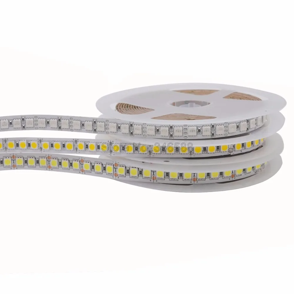 

5m SMD 5050 LED Strip DC 12V 24V 120LEDs/m Flexible LED Strip Tape RGB CCT Neutral Warm Cool White 4 in 1 RGBW RGBWW IP20 IP65