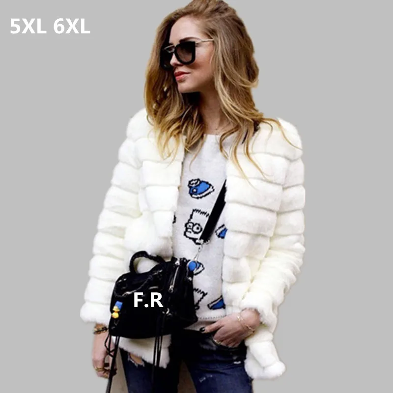 

2019 Women Cheap Faux Fur Coat Winter Cheap Mink fur Jacket manteau Female Warm Plus size Overcoat long Soft 5XL 6XL Outwear G69