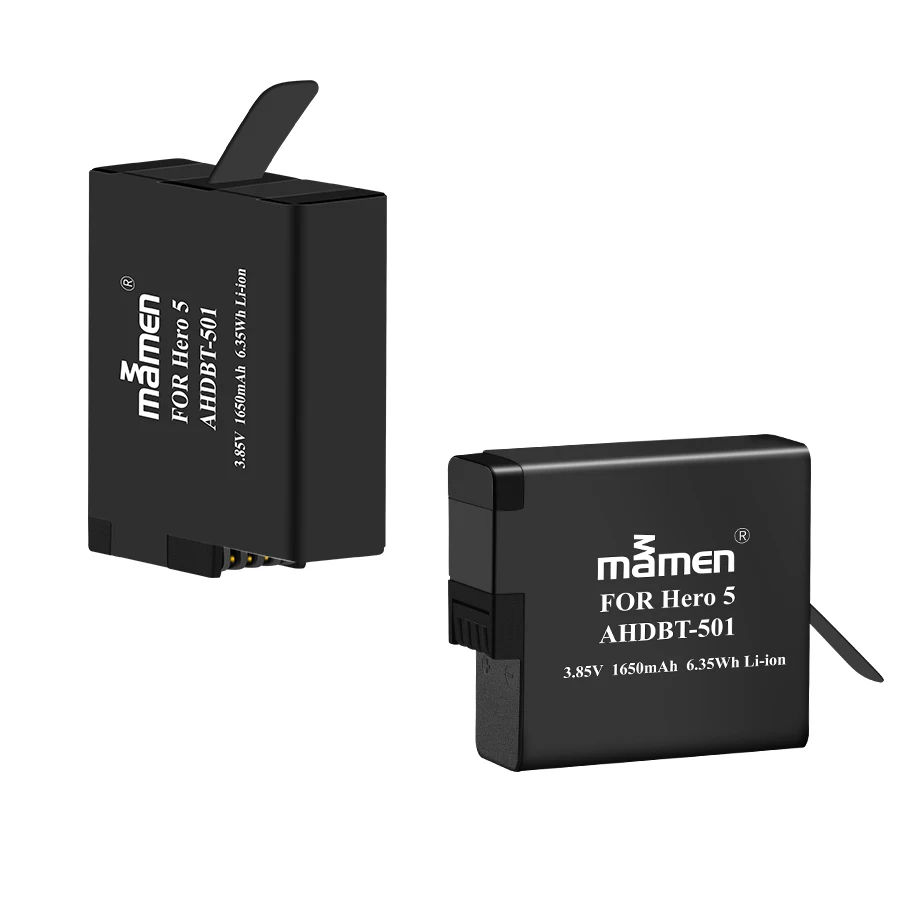 Günstig Mamen 3 stücke Gopro 501 Gehen pro AHDBT 501 Digital Batterie + Typ C Ladegerät für GoPro Hero 5 6 7 schwarz Sport Action Kamera Batterie