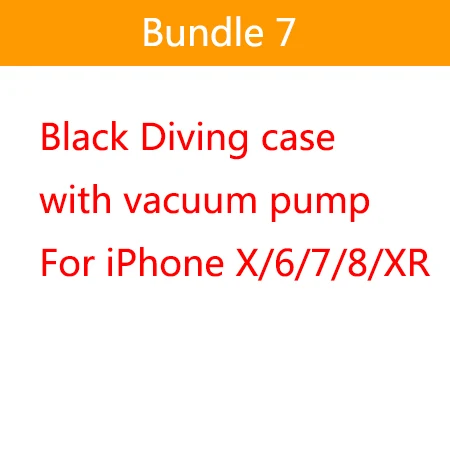 Seafrogs 60 m/195ft 4,7 ''Bluetooth водонепроницаемый корпус Дайвинг чехол для телефона чехол сумка для iPhone X/6/7/8/XR подводный чехол для телефона - Цвет: black w vacuum pump